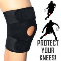 Adjustable Training Good At Elastic Knee Support Brace Patella Knee Pads Hole Safety Guard Strap Braces & Supports