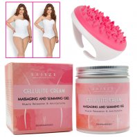 Body Slimming Cream Anti Cellulite Cream Fat Burner Creams+Handheld Bath Shower Full Body Massage Brush