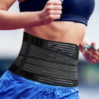 Lower Back Lumbar Brace Support Belt Relieves Back Pain with Adjustable Straps Steel Bar Support Durable and Breathable