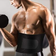Neoprene Sweat Waist Trimmer Belt Fitness Waist Belt Trainer Silver Coating with Small Pocket for Man and Women 3 Size To Choose