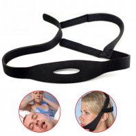 New Upgrade Neoprene Stop Snoring Belt Anti Snore Chin Strap Sleep Apnea Chin Jaw Support Strap for Men Women Sleep Tools Black